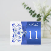 Cobalt bleu et blanc recto-verso Numéro de table (Debout devant)