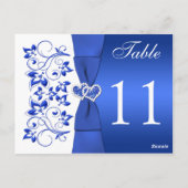 Cobalt bleu et blanc recto-verso Numéro de table (Dos)
