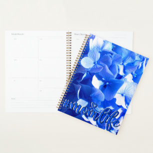 Cobalt bleu floral élégant bleu hydrangées