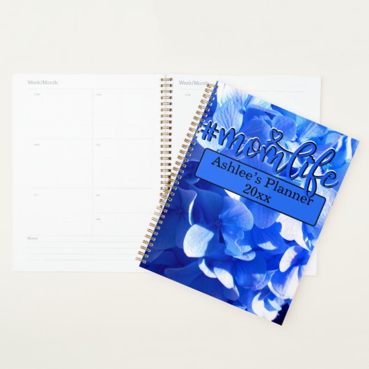 Cobalt bleu floral élégant bleu hydrangées (Devant avec enveloppe)