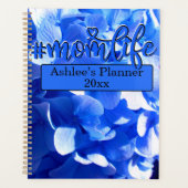 Cobalt bleu floral élégant bleu hydrangées (Devant)