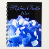 Cobalt bleu floral élégant bleu hydrangées (Devant)