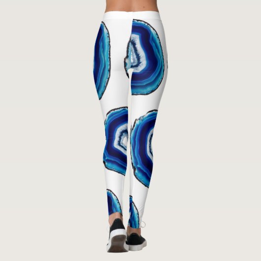 Cobalt bleu Géode conception Leggings (Dos)