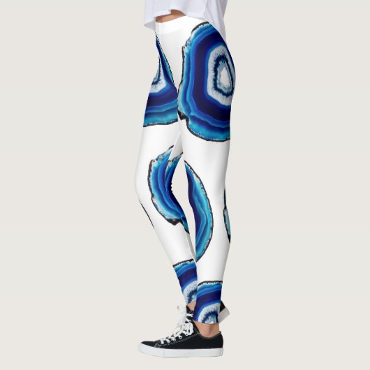 Cobalt bleu Géode conception Leggings (Gauche)