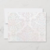 Cobalt bleu hydrangea mariage fleur RSVP carte (Dos)