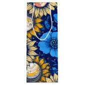 Cobalt Bloom  Wijn Cadeautas (Achterkant)