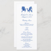 Cobalt Blue Adirondack Chaises de plage Menu Maria (Devant / Derrière)