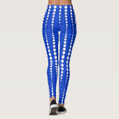 Cobalt Blue and White Polka Dot Leggings (Dos)