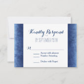 Cobalt Blue détendu Rustique Mariage Cartes RSVP (Devant)