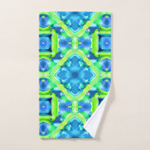 Cobalt Blue et Lime Green Tie Dye Motif