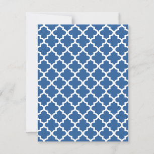 Cobalt Blue Moroccan Tegel Trellis Kaart