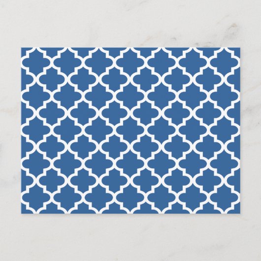 Cobalt Blue Moroccan Tile Trellis Briefkaart (Voorkant)