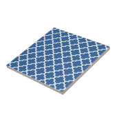 Cobalt Blue Moroccan Tile Trellis Tegeltje (Zijkant)