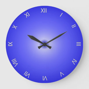 Cobalt Blue Roman Numerals Grote Klok