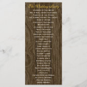 Cobalt Blue Rustic Sunflower Wedding Programme (Dos)