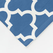 Cobalt Bright Blue Moroccan Tegel Trellis Fleece Deken (Hoek)