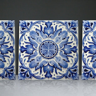 Cobalt Carreaux ibériques Artiste Portugal Azulejo