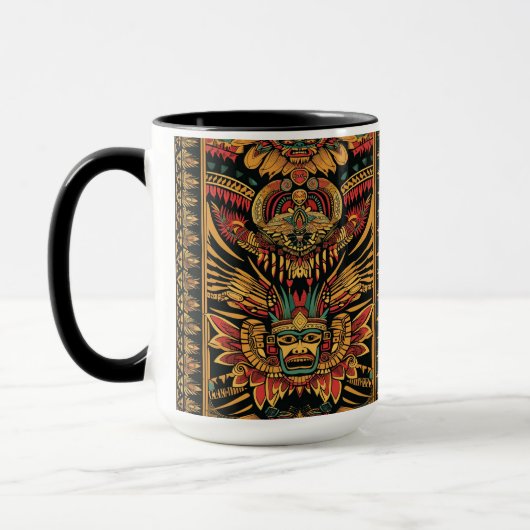 Cobalt culturel "Rêve aztèque" Mug combo de 444ml (Gauche)