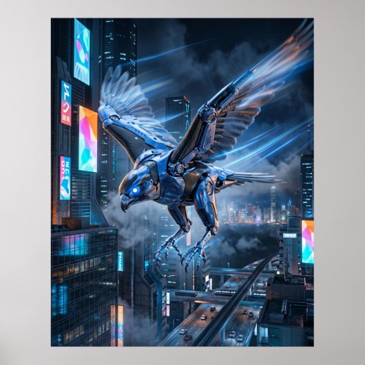 Cobalt Falcon Dive Poster (Voorkant)