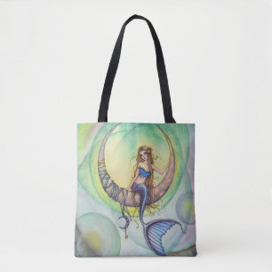 Cobalt Moon Zeemeermin Fantasy Kunst Tas
