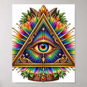 Cobalt Sun Eye Poster
