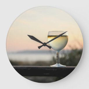 CobaltMoonDesignClocks, wijntijd, ronde wandklok Grote Klok