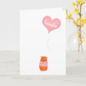 Cobaye mignonne avec ballon Carte Saint-Valentin (Fleur jaune)