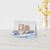 Cobayes d'aviron, petit carte pour notes (Fleur jaune)