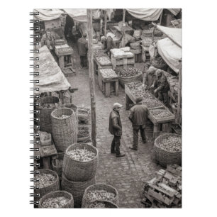 Cobblestone Market Scene Notitieboek