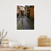 Cobblestone Street in Bellagio Poster (Keuken)