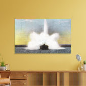 Cobbs Hill Reservoir Fountain Uitzicht Canvas Afdruk (Insitu (Woonkamer))