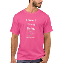 CoBC Light Text T-shirt - Connect Belong Thrive