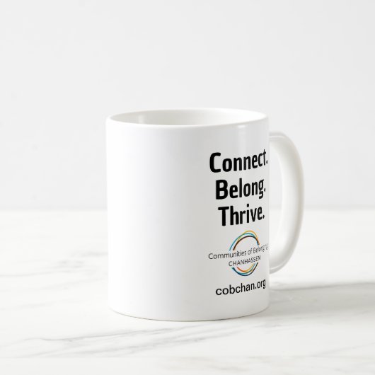 CoBC-Mok - Connect Belong Thrive Koffiemok (Voorkant rechts)