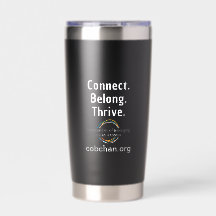 CoBC Tumbler (witte tekst) - Connect Belong Thrive