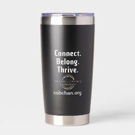 CoBC Tumbler (witte tekst) - Connect Belong Thrive Geïsoleerde Drinkbeker