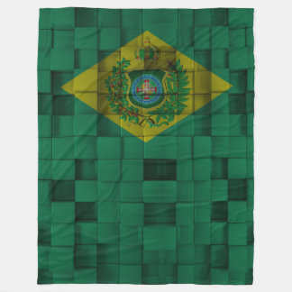 Cobertor de Lã Bandeira Imperial do Brasil Fleece Deken