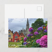 Cobh Ierland, Hydrangea hortensia's, Briefkaart (Voorkant / Achterkant)