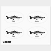 Cobia Fish Ovale Sticker (Vel)