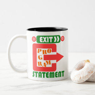 Cobol Exit Program Statement Tweekleurige Koffiemok