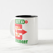 Cobol Exit Program Statement Tweekleurige Koffiemok (Voorkant links)