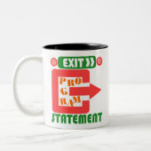 Cobol Exit Program Statement Tweekleurige Koffiemok (Links)