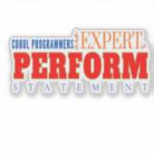 COBOL Expert Perform Statement Klassieke Coderings Sticker (Voorkant)