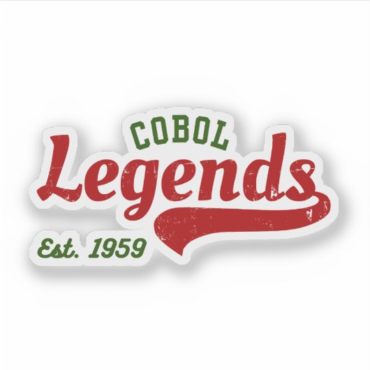 COBOL Legends Est. 1959 – A Retro Tech Sticker (Voorkant)