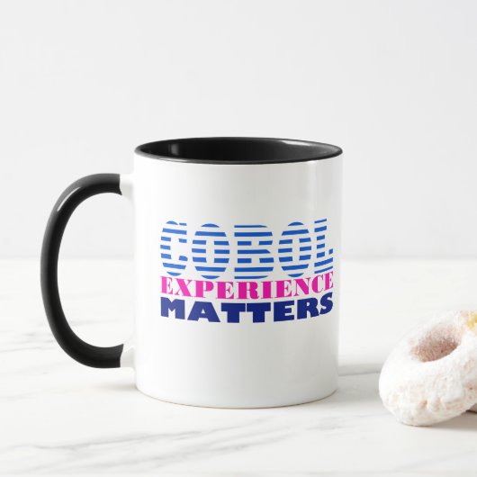 Cobol programmeerervaring mok (Met donut)
