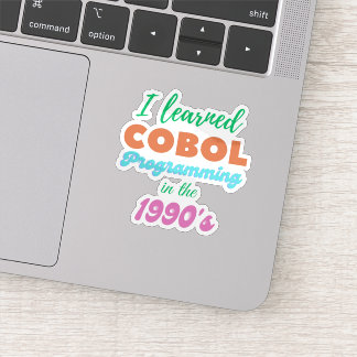 COBOL-programmeertaal geleerd in de jaren 90 Sticker