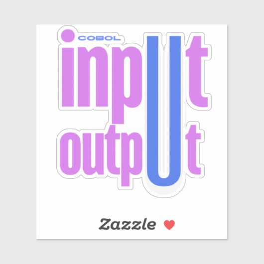 Cobol Programmeertaal Input Output Sectie Sticker (Vel)