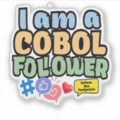 Cobol Programmeertaal Volgeling Sticker (Voorkant)