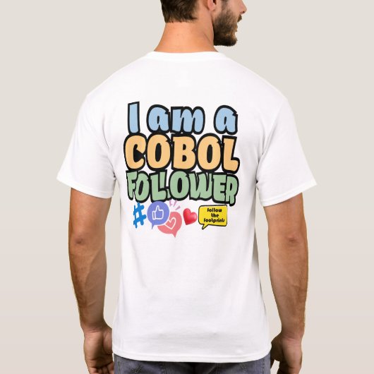 Cobol Programmeertaal Volgeling T-shirt (Achterkant)