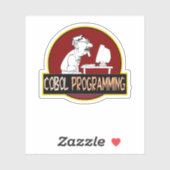 COBOL Programmer - Old-School Coding Legend  Sticker (Vel)