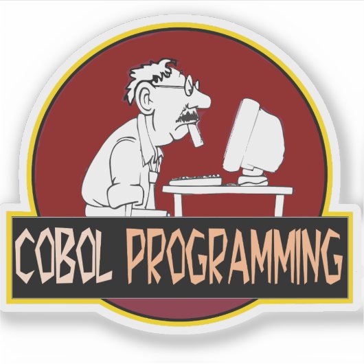 COBOL Programmer - Old-School Coding Legend  Sticker (Voorkant)